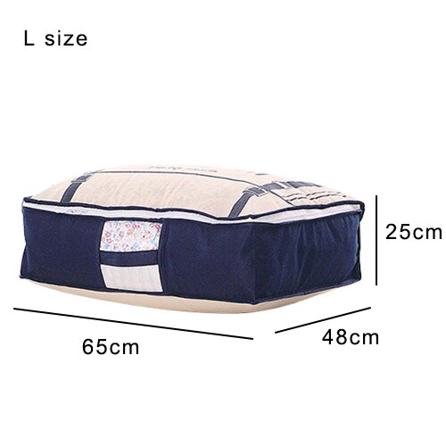 neue vlies Kleidung Lagerung Tasche Schrank Wandschrank Organizer Klapp Gewand Decke Lagerung Tasche für Bettwäsche Decke Kissen: Blau-L