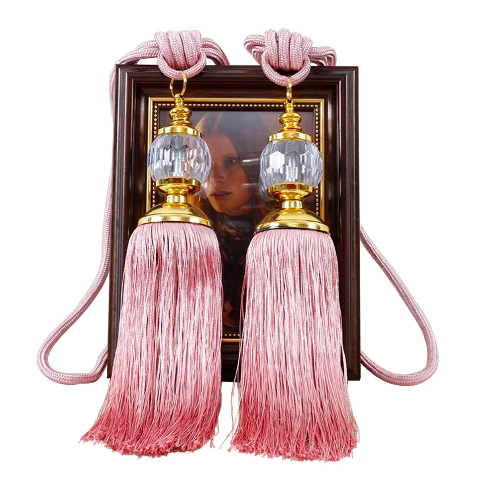 1Pc Tassel Hanging Pendant Decorative Curtains Accessories Key Tassels For Curtain Tieback DIY Craft Tassel Fringe