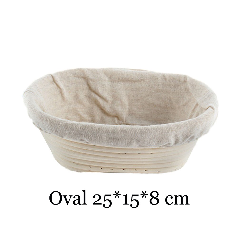Rattan Bread Proofing Basket Natural Oval Rattan Wicker Dough Fermentation Sourdough Banneton Bread Basket: Oval25X18X8