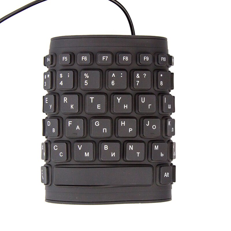 Portable USB Keyboard Russian Version Flexible Water Resistant Soft Silicone Mini Gaming keyboard for Tablet Computer Laptop PC