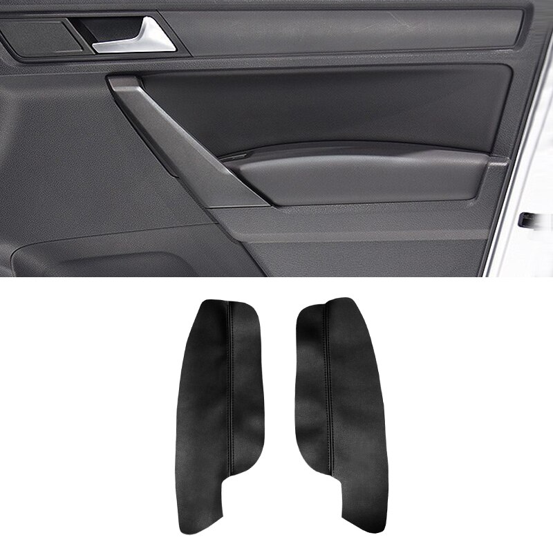 Para VW Caddy , 2 uds de cuero de microfibra coche Interior para puerta frontal con reposabrazos Panel de cubierta de repuesto