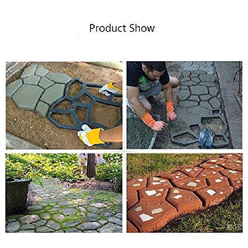 Diy Tuin Cement Beton Mallen Bestrating Tuin Track Bestrating Platen Mold Floor Road Stone Path Baksteen Beton Mal Plastic