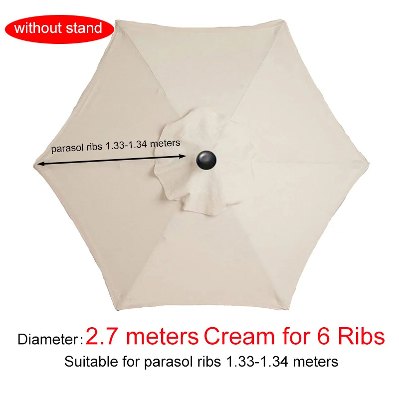 Parasol étanche anti-UV, gril de subdivision sans support, jardin extérieur, couverture de parapluie, parasol, 2/2 m, 7 m, 3m: Rose