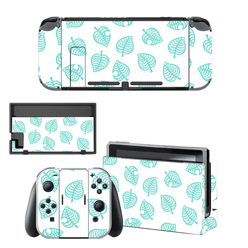 Protector de pantalla de vinilo para consola Nintendo Switch NS, pegatinas protectoras de Animal Crossing, controlador y soporte de soporte: KQBYSNS0025