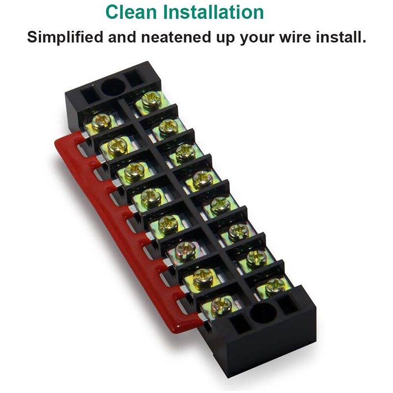 4 Pc 8P Terminal Block, 4 Pc 8P Shorting Bar, TB1505 Flame Retardant Copper Terminal Short-Circuit Terminal