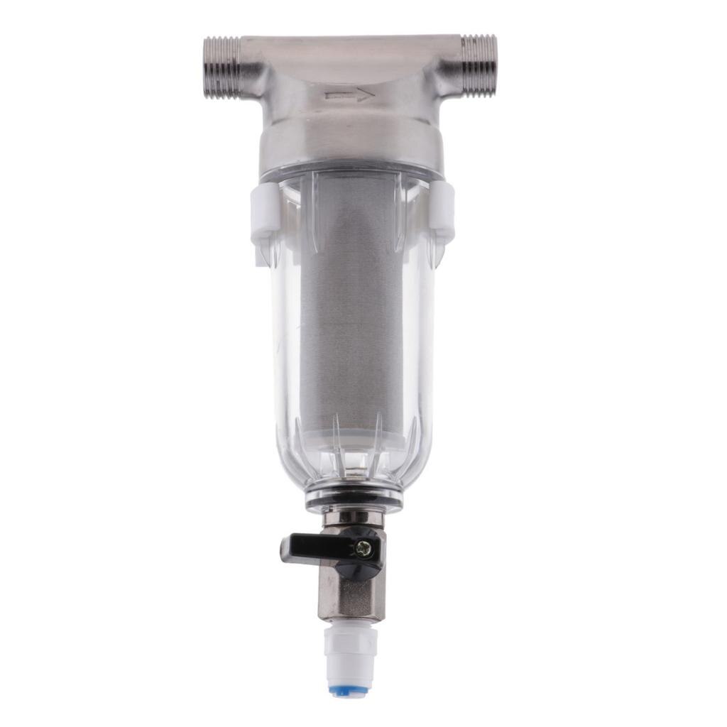 Reusable Whole Household House Spin Down Sediment Water Filter-- 40 Micron