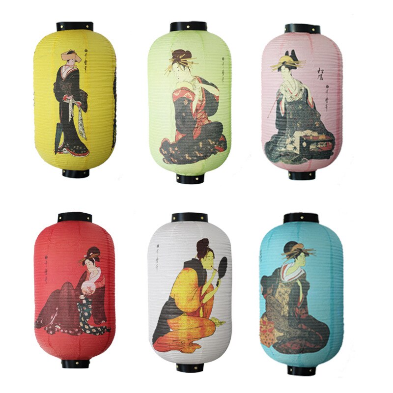 Ukiyo-linternas de papel japonesas para pintura de Geisha, farol japonés para Sushi, Izakaya, Ramen, restaurante, Bar, publicidad