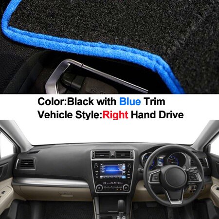 2 Layers Car Inner Dashboard Cover Cape For Subaru Outback Dashmat Pad Carpet Dash Mat Sun Shade Pad: Transparent