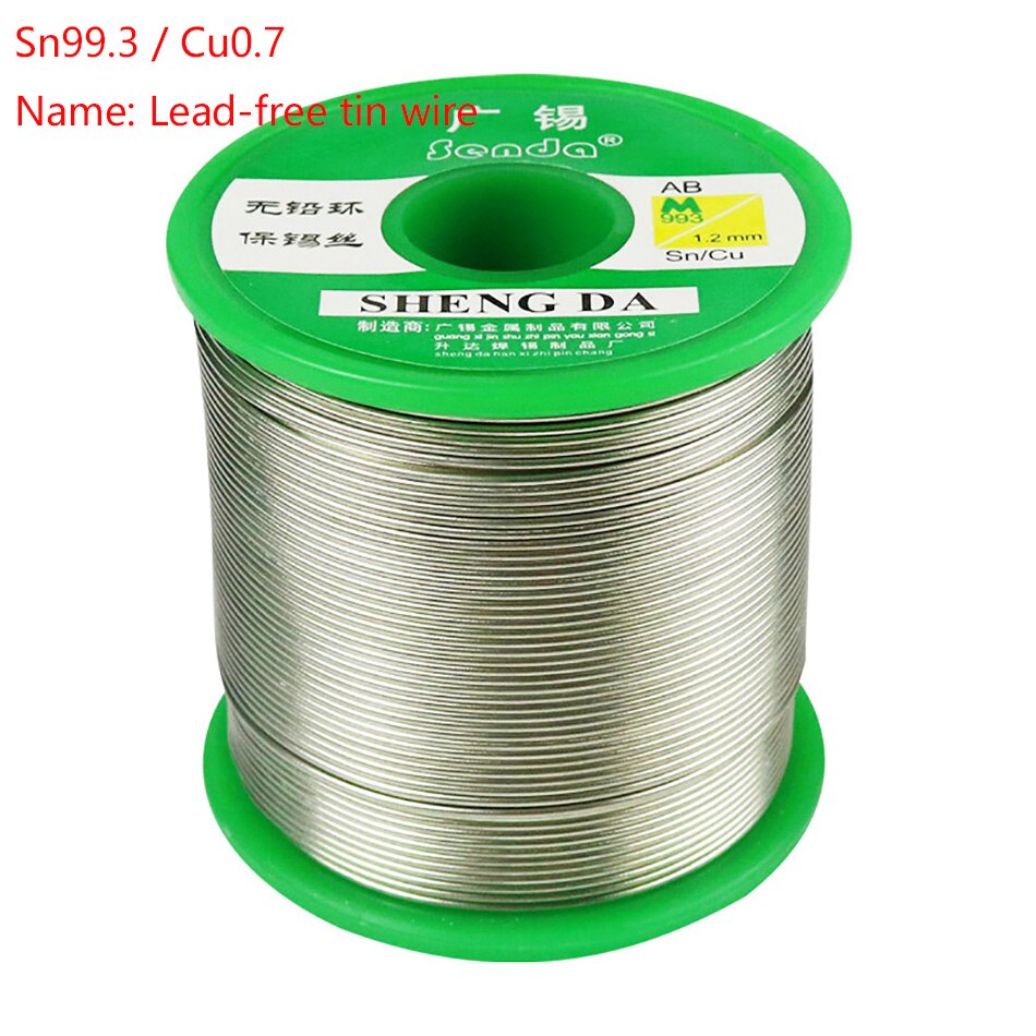 Alambre de estaño para soldadura sin plomo, núcleo de colofonia sin plomo 800 Sn 0,8 Cu para soldadura eléctrica RoHs, 1,0g, 99.3%-0.7% mm