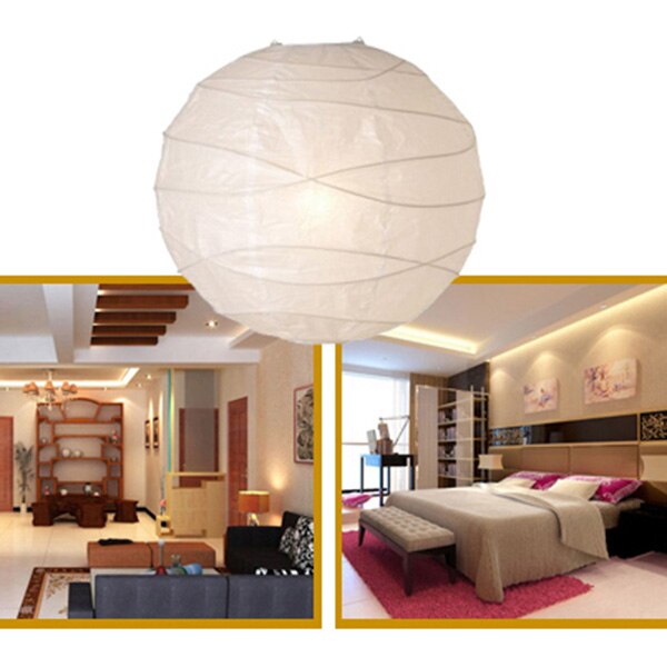 2 stück 45*45cm Weiß Hängen Lampenschirm Papier Lampe Hängen Papier Laterne Kronleuchter Abdeckung Decke Beleuchtung Abdeckung einkaufen