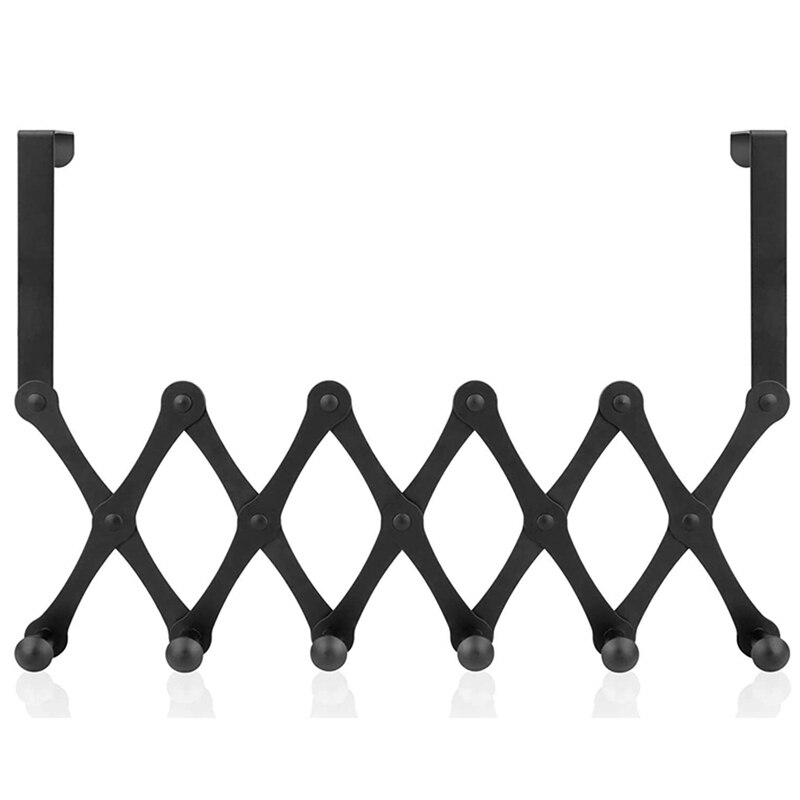 Crochet extensible au-dessus de la porte, porte-serviettes et 6 crochets avec cintres rembourrés en Satin pour robes de mariée