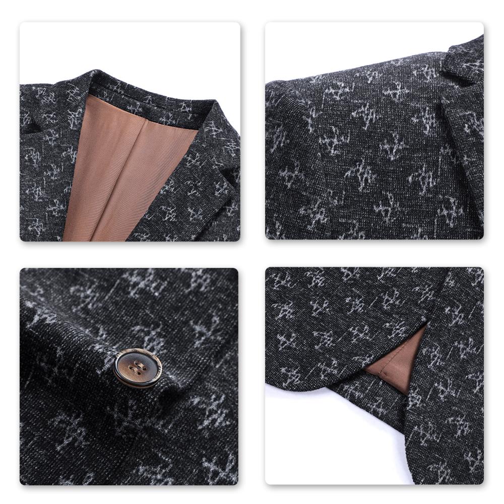 YUNCLOS, chaqueta para hombre, chaqueta ajustada para hombre, blazer negro a la , trajes con estampado para hombre, abrigo, ropa para hombre, tendencias, Masculino