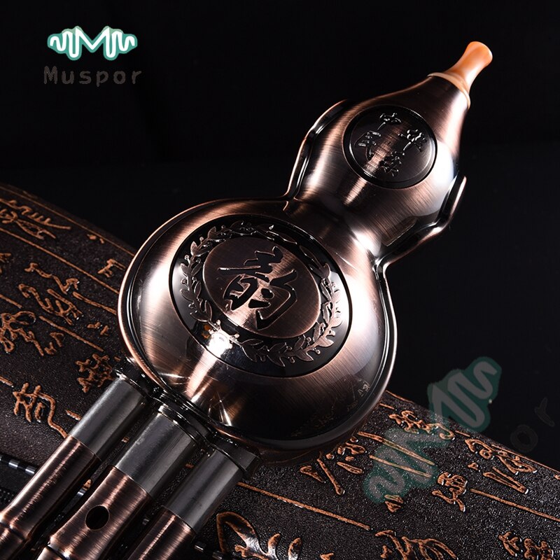 Three Tone Hulusi Flute Copper Plating ABS Gourd Flauta Crashproof Dampproof Calabash Flute