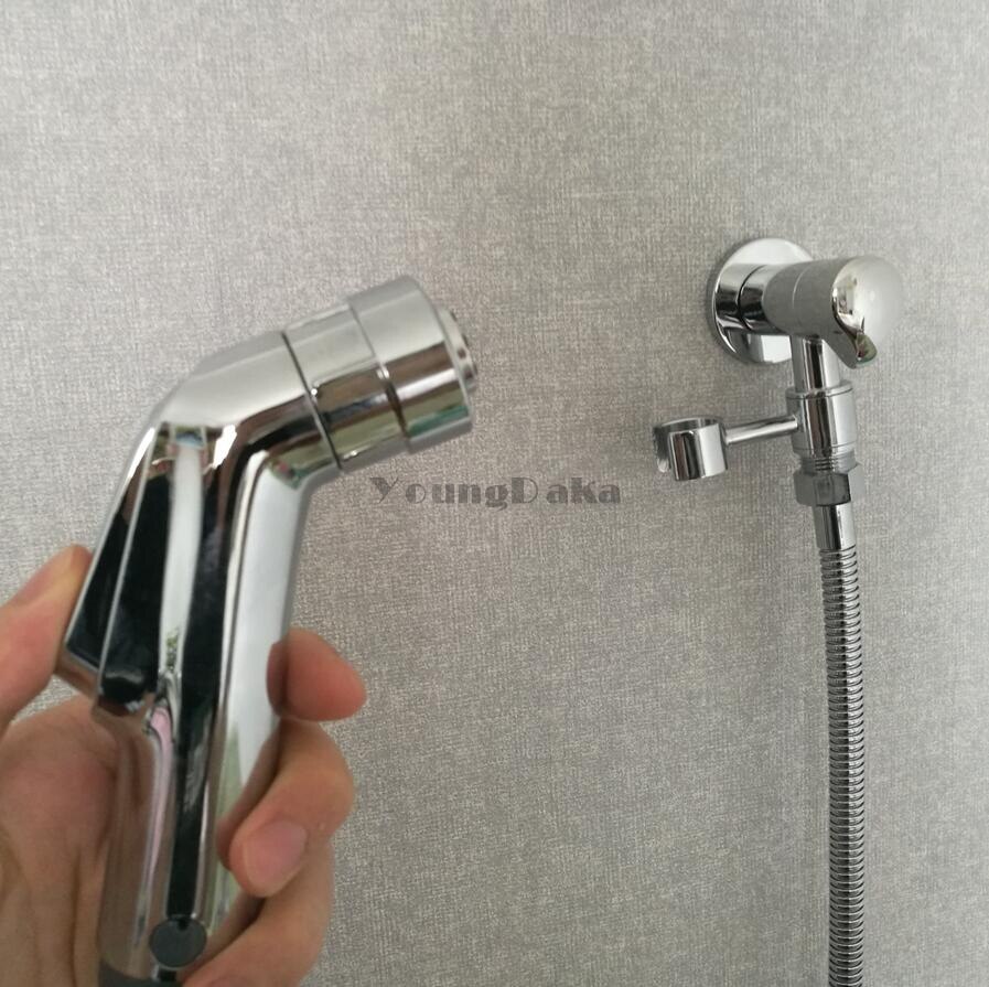 Messing Enkele Koude Water Klep Bidet Functie Twee Modus ABS Handdouche Hoofd Spray Tap. anale Douche Set