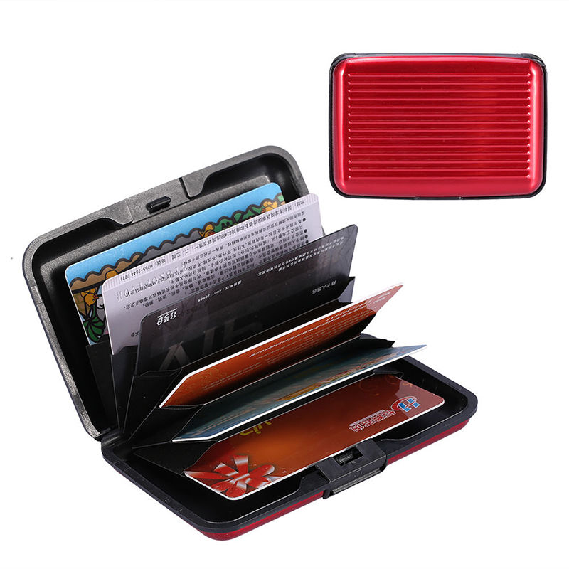 Aluminum Metal Wallet Business ID Credit Card Case Holder Anti RFID Scanning Card ID Holders for Men and Women