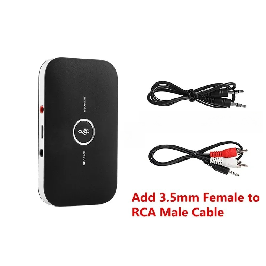 Bluetooth-bilstereo-sender og mottaker trådløs adapter usb-dongle 3.5mm aux rca for tv pc-hodetelefoner hjemmestereo: Rød