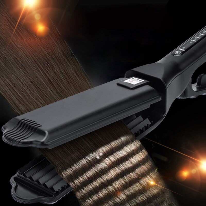 Hair Crimper Curling Iron Wand Ceramic Corrugated Wave Corn Irons Wave Curler Iron Electric Corrugation Plate Clip