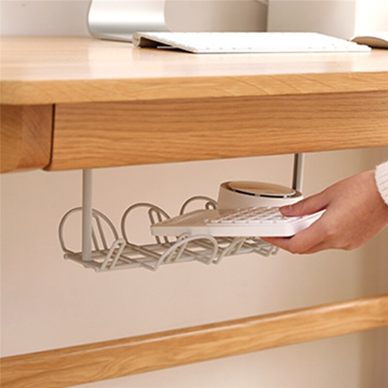 Onder-Tafel Opbergrek Tafel Bodem Stopcontact Houder Opknoping Rack Lijn Afwerking Bureau Voor Keuken Home Office Zuig muur