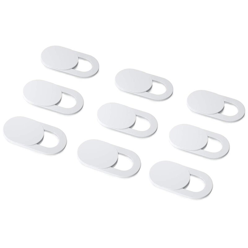 3 6 9 12 PACK Universal Webcam Shutter Laptop Phone Front Web Camera Cover Slider Ultra Thin Portable Privacy Sticker Protection: White - 9 Pack