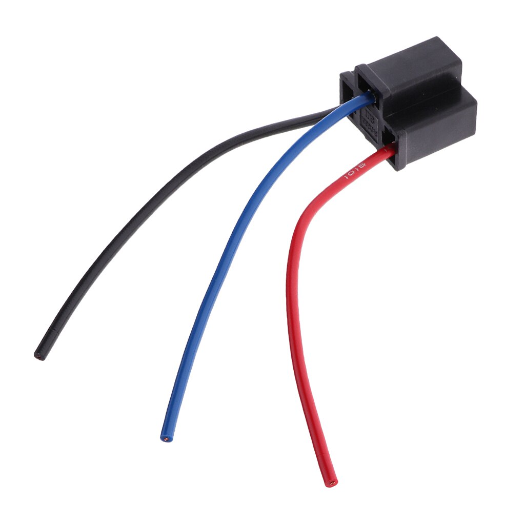 1 Pcs Universal Car H4 Headlight Female Socket 3 Wire Wiring Harness Connector 5.12X0.98 Inch