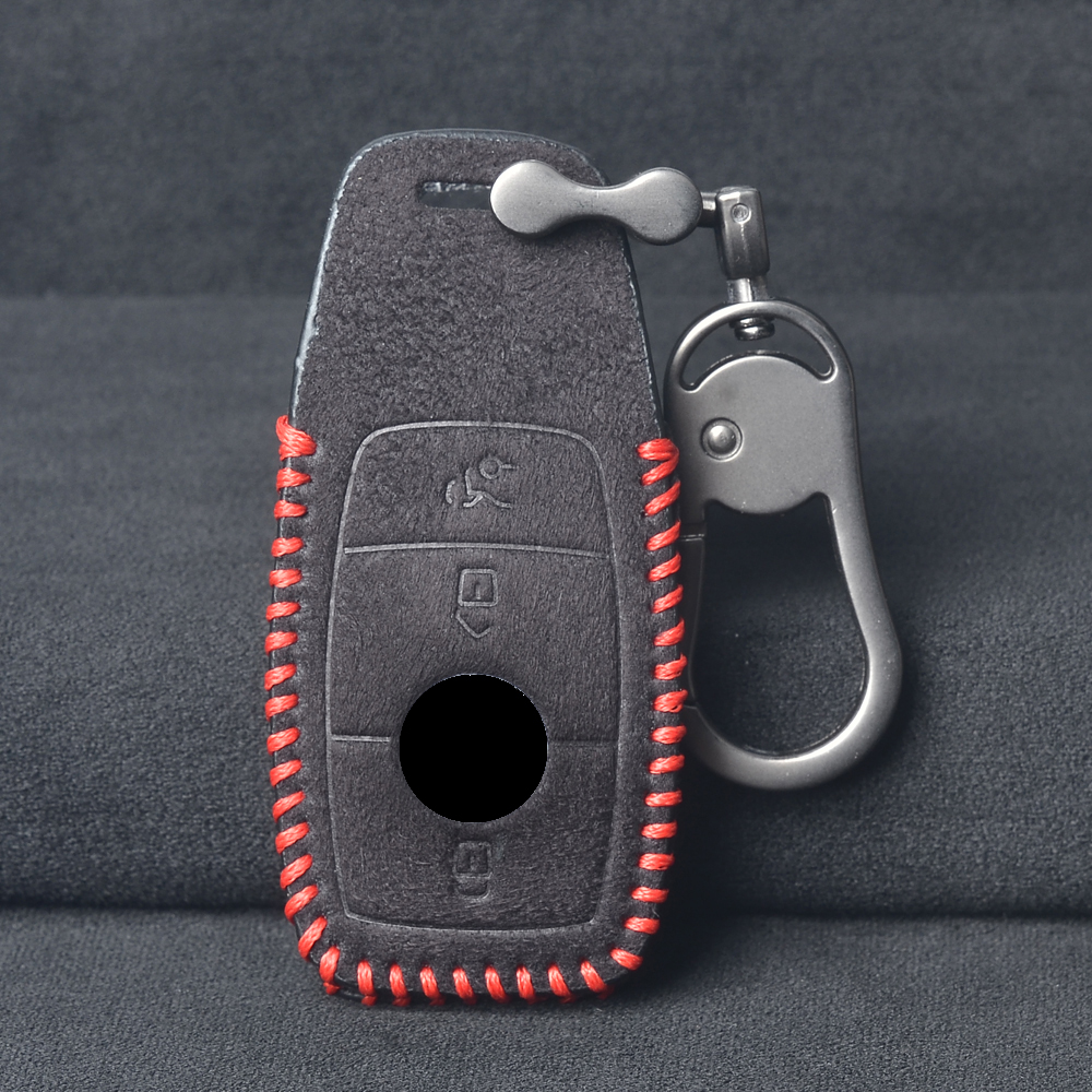 etui na kluczyk samochodowy klucz pokrywa robić Mercedes Benz A B C Class W203 W211 W204 CLS CLK 2017 E Class W213 2018 S class CLA SLK AMG brelok robić kluczy: Srebrny