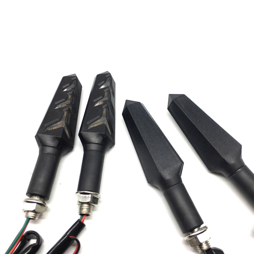 2 st motorcykel vatten rinnande led blinkers blinkers inbyggt relä böjbart bakljus indikatorlampa