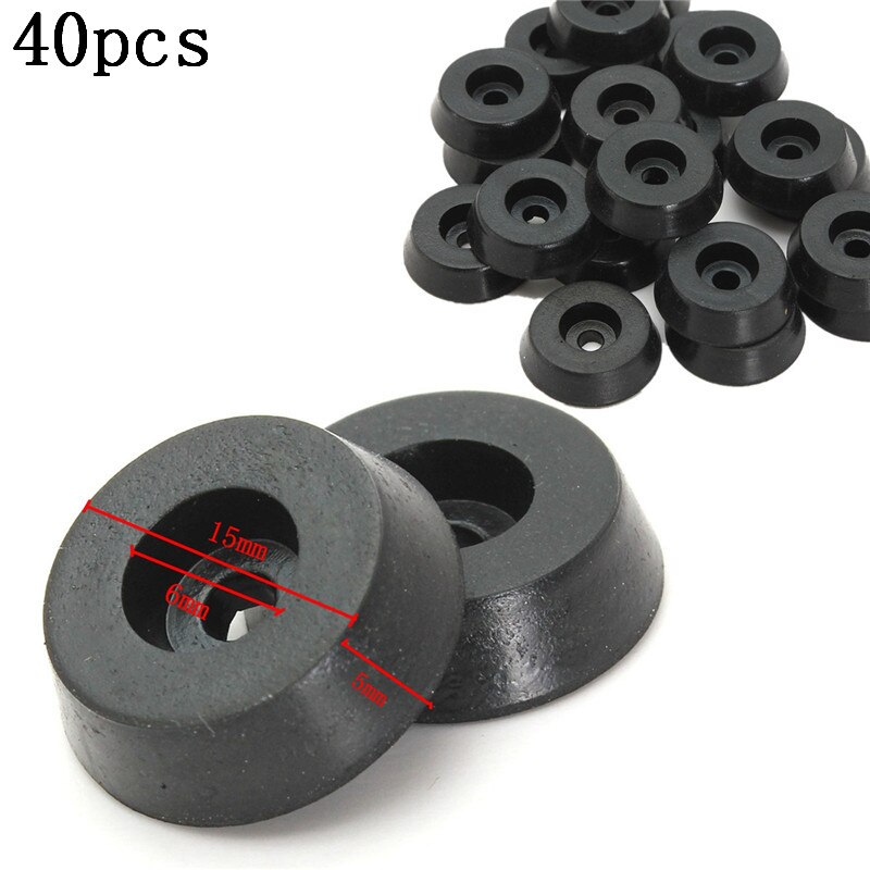 Juego de amortiguadores para coche, almohadillas de patas de goma para muebles y mesa, 18x15x5mm, 40 unids/set por juego