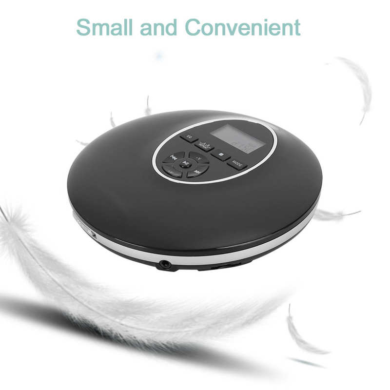 CD Player Stereo Earbud Q50 Small Portable CD Player For Students HD Repeater LCD Display Stereo Earbud cd player portable