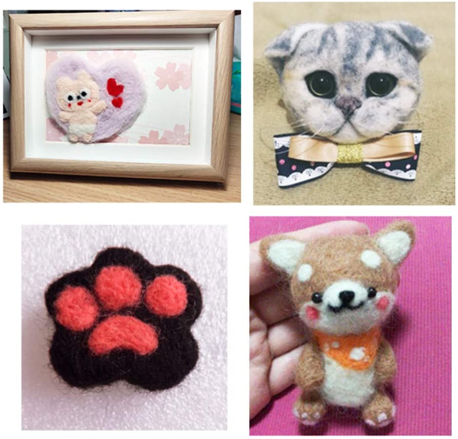 LMDZ Wool Felting Supplies, Wool, Chunky Yarn, Spinning Wool Roving for Needle Felting Wet Felting DIY Hand Spinning