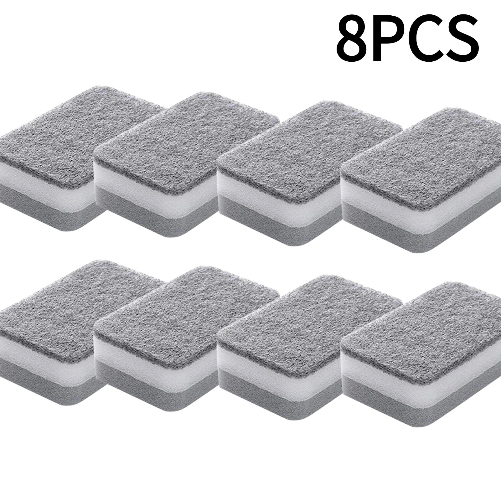 Éponges Magiques Réutilisables à Trois Couches, Tampons à Récurer pour Poêle, Pot, Vaisselle, Ménage, Cuisine, Lingettes, Brosse, Outils de Nettoyage: Marron