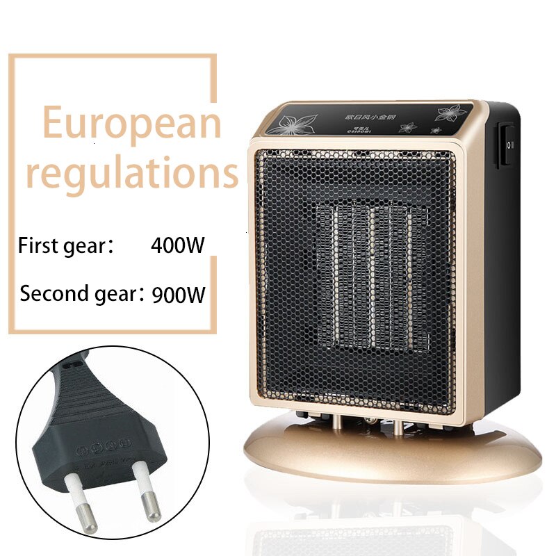 Portable Office Fan Heater Mini Electric Infrared Heater Electric Home Heater Air Warmer Silent convector Handy Heater: type 4 gold