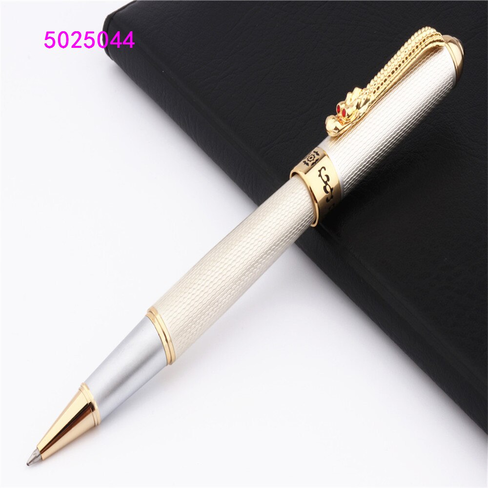 Luxury Jinhao Advanced pen School student office Medium Nib Rollerball pen: Pearl white