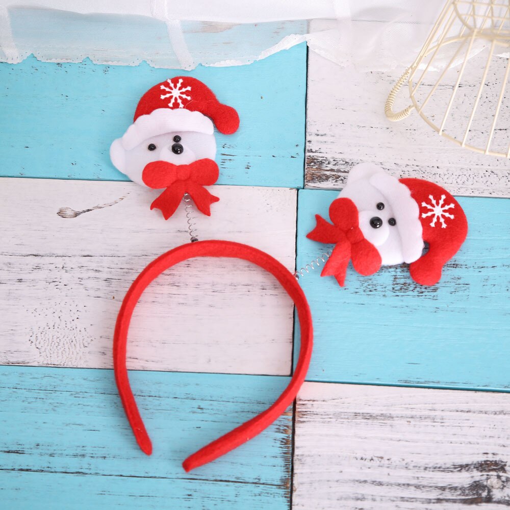 Kerstman Sneeuwpop Hoofd Kerst Gewei Hoofdbanden Gesp Volwassen Kinderen Xmas Tree Hoofddeksels Xmas Party Decoraties Voor Huis: Bear
