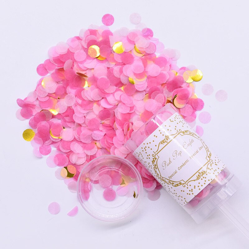 1Pc Blauw/Roze Geslacht Onthullen Party Decoratie Push Pop Confetti Poppers Kanonnen Het Een Jongen Meisje Baby onthullen Feestartikelen: B02