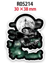 Vlakke hars flatback halloween 30 stuks/partij acryl harsen bedrukt voor doe-het-zelf decoratie: R05214