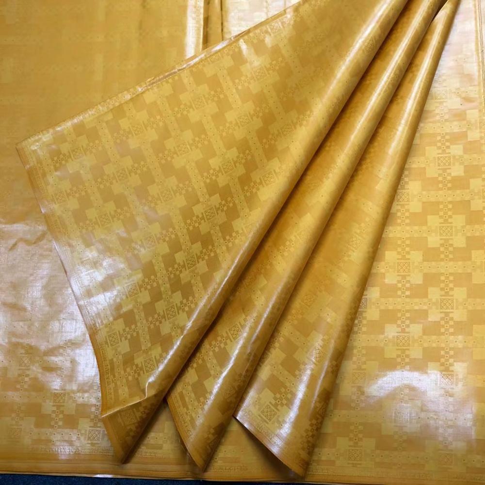 Bazin riche getzner atiku | Tissu en dentelle blanche pour hommes, tissu africain riche, tissus pour patchwork, 5yard/ensemble L1402-: Or