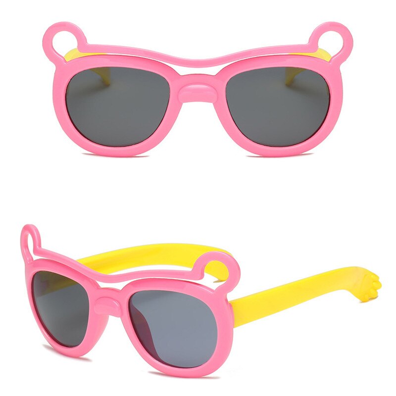 OLOEY Cute Bear Polarized Kids Sunglasses Boys Girls Baby Infant Soft Frame Sun Glasses Eyewear Children Shades UV400 Gafas: 2