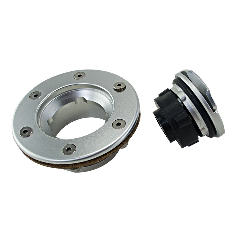 Aluminum Billet Fuel Surge Tank / Fuel Cell Cap Flush Mount 6 Bolt Mirror Polished Opening SLYXG01