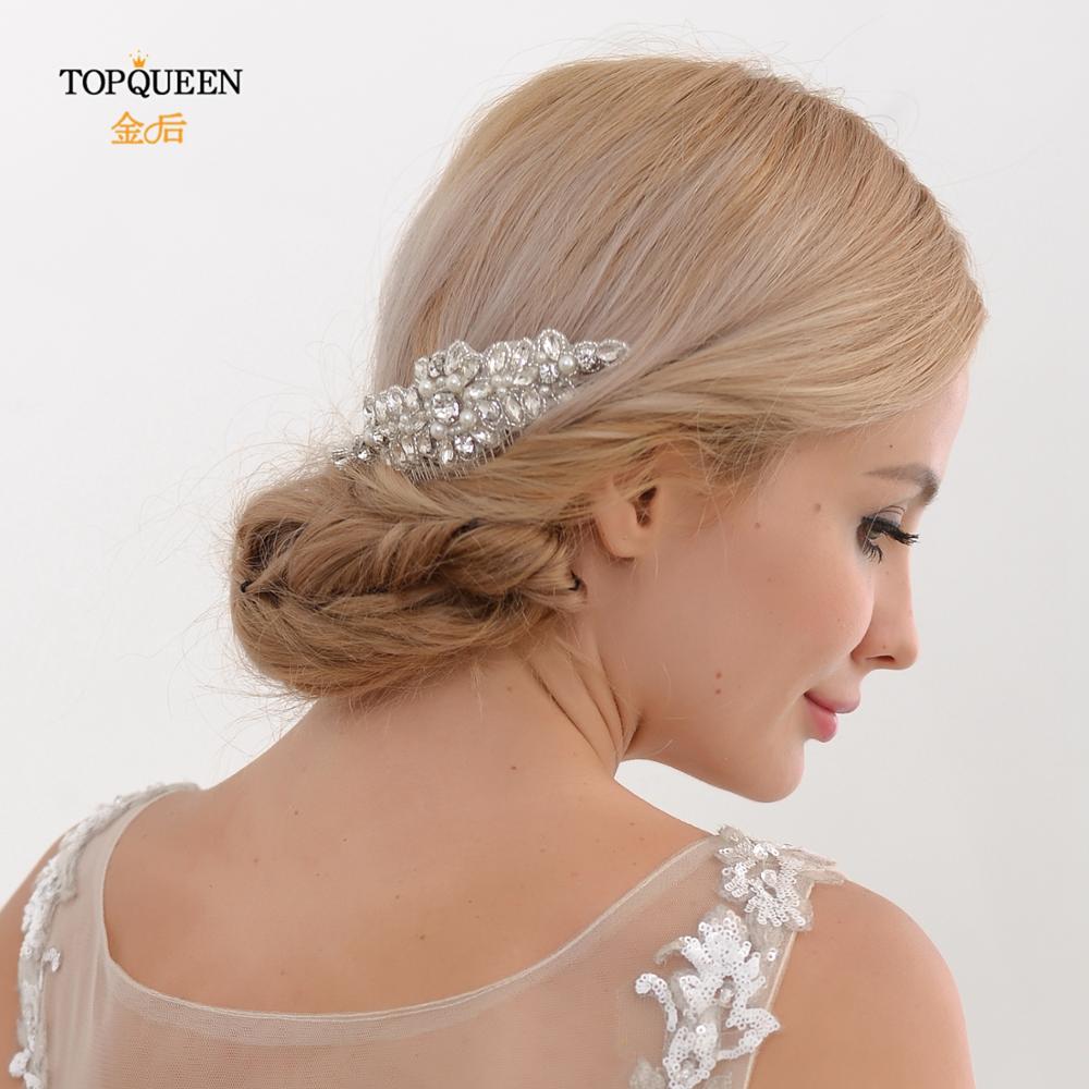 TOPQUEEN H270 Diamond Headbands Luxury Hair Accessories Comb Hairdress with crystal Bridal Comb Wedding Bridal Headwear