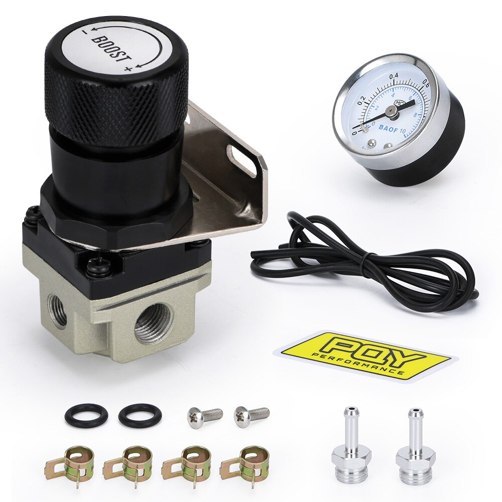 T2 UNIVERSAL ADJUSTABLE MANUAL GAUGE TURBO BOOST CONTROLLER 1-150 PSI SR20DET SR HT5811: black