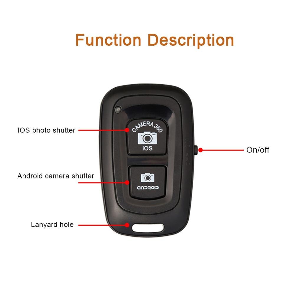 Mini obturateur à distance Bluetooth pour téléphone, monopode, perche à Selfie, retardateur, télécommande pour IOS et Android