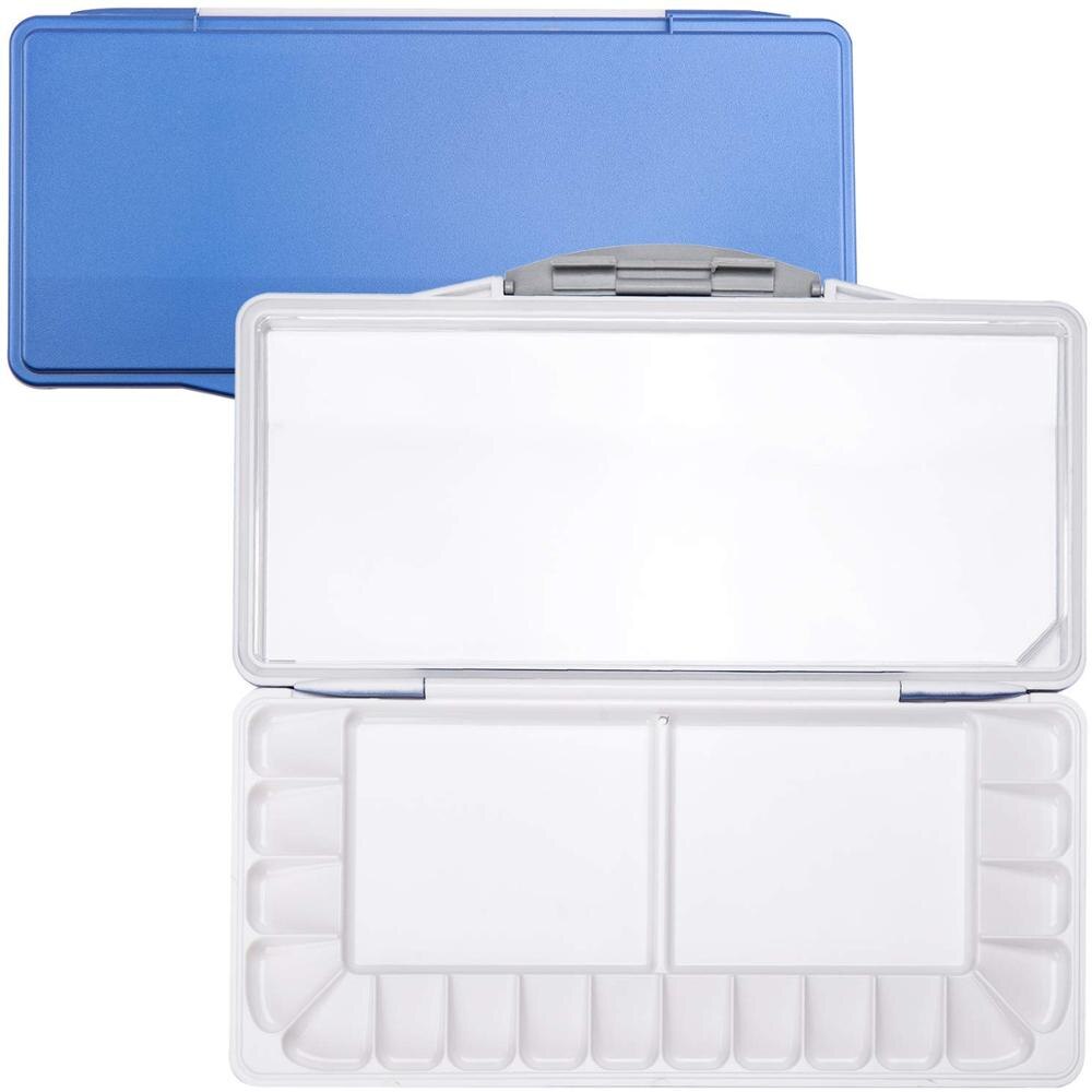 MEEDEN Palette aquarelle étanche à l'air-Palette Peel-Off boîte de Palette de peinture de voyage pliable avec 18 puits et 3 zones de mélange