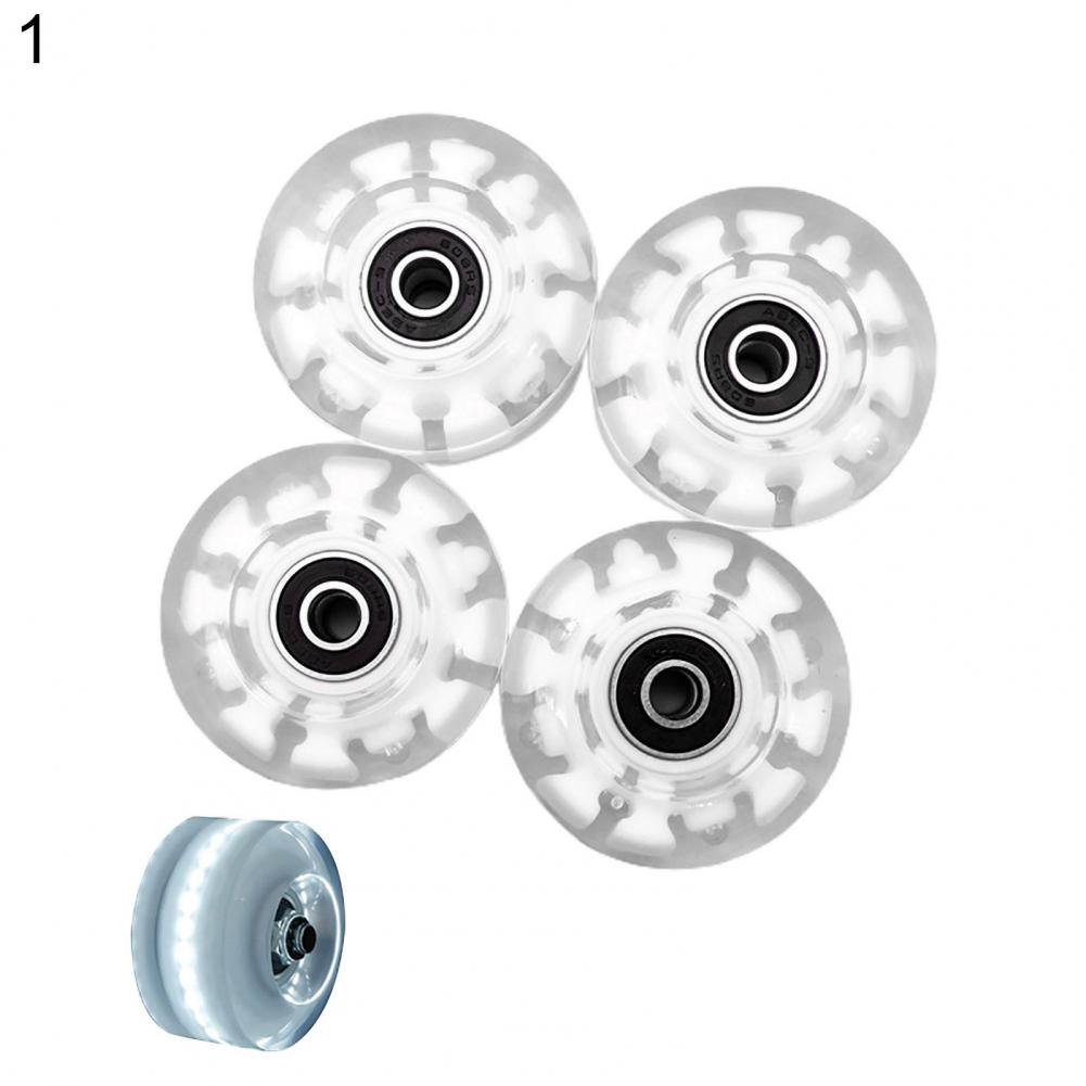 4Pcs Inline Roller Skate Wheels 4pcs LED Sliding PU Skating Flashing Wheel Rollers Durable Luminous Wheels instock: 1