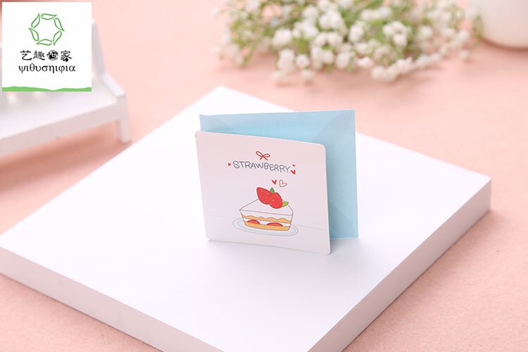 168pcs/lot cute small birthday cards,kids small happy birthday greeting cards with envelopes
