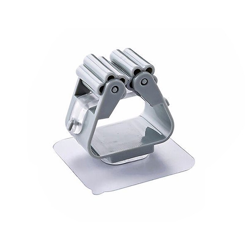 5 farver badeværelse vægmonteret moppe arrangør holder børste opbevaringsstativ køkken klip sømløs moppe krog klip kort holder: 02