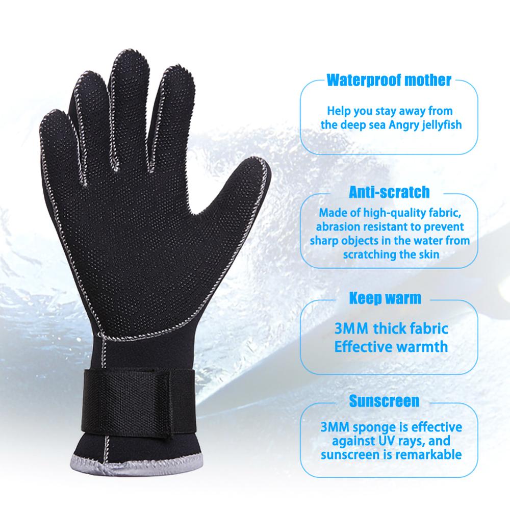 3Mm Neopreen Scuba Dive Handschoenen Zwemmen Handschoenen Snorkelen Apparatuur Anti Scratch Keep Warm Wetsuit Materiaal