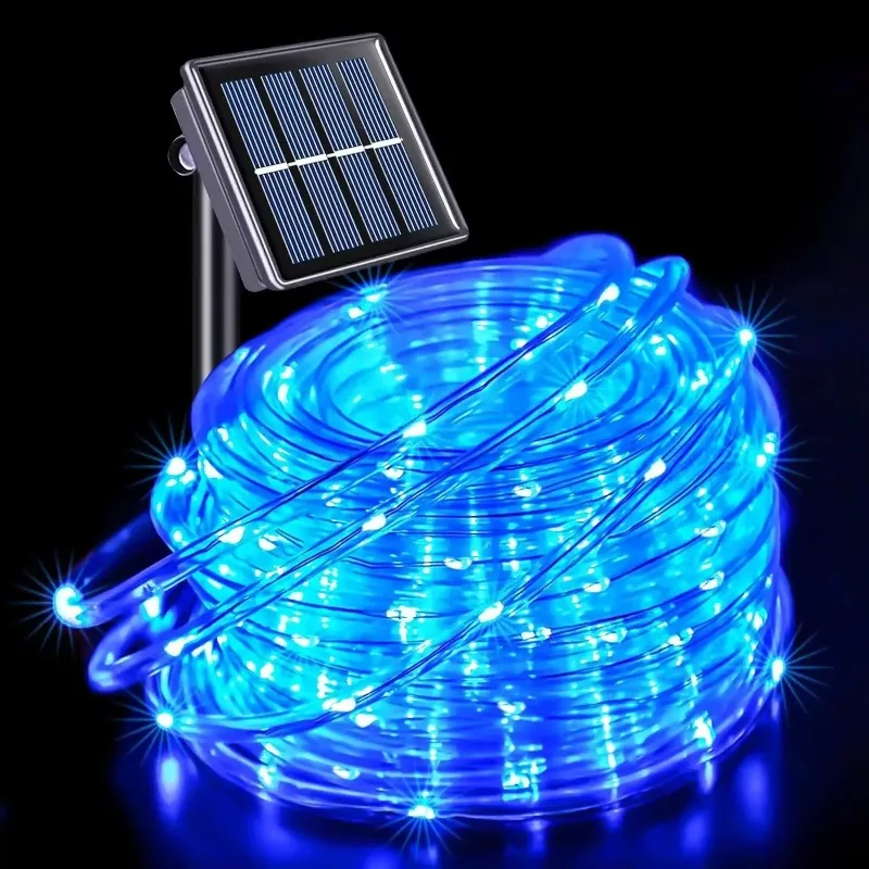 2025 Solar Rope Strip LED Lichtslingers LED Solar Outdoor Light Fairy Light Kerstslinger voor Garden Party Decor