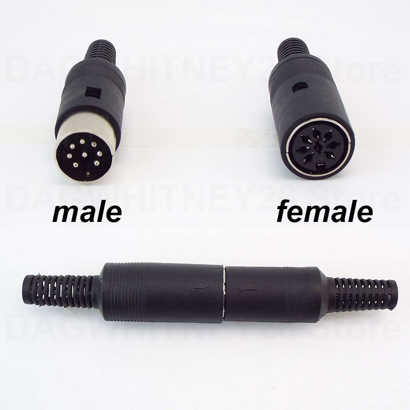Adaptateur Audio DIN 3/4/5/6/7/8 broches, prise mâle femelle avec poignée en plastique, prise femelle, connecteur de châssis monté sur panneau U26