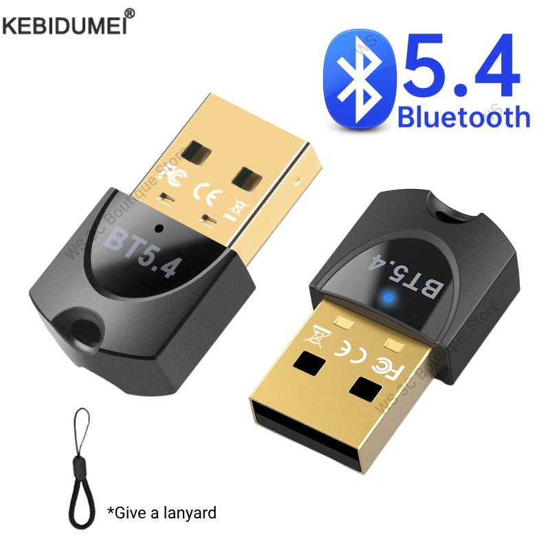 Adaptador USB Bluetooth 5,4 5,3 Bluetooth para PC Dongle Adaptador ratón inalámbrico Keyborad receptor de Audio de música transmisor USB