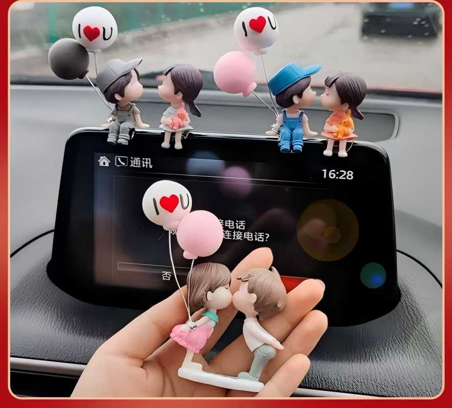 Simpatici ornamenti per coppie di auto, decorazioni per interni auto, ornamenti per auto, decorazioni per cruscoli